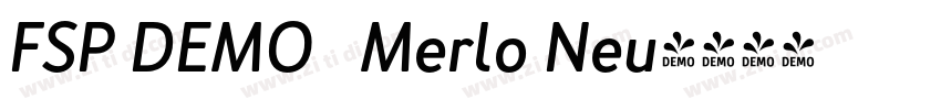 FSP DEMO   Merlo Neu字体转换